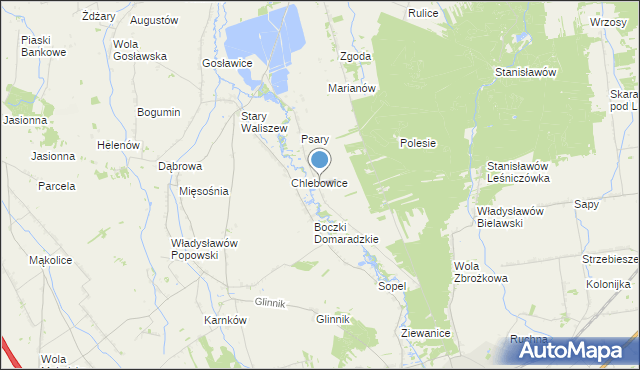 mapa Boczki Zarzeczne, Boczki Zarzeczne na mapie Targeo